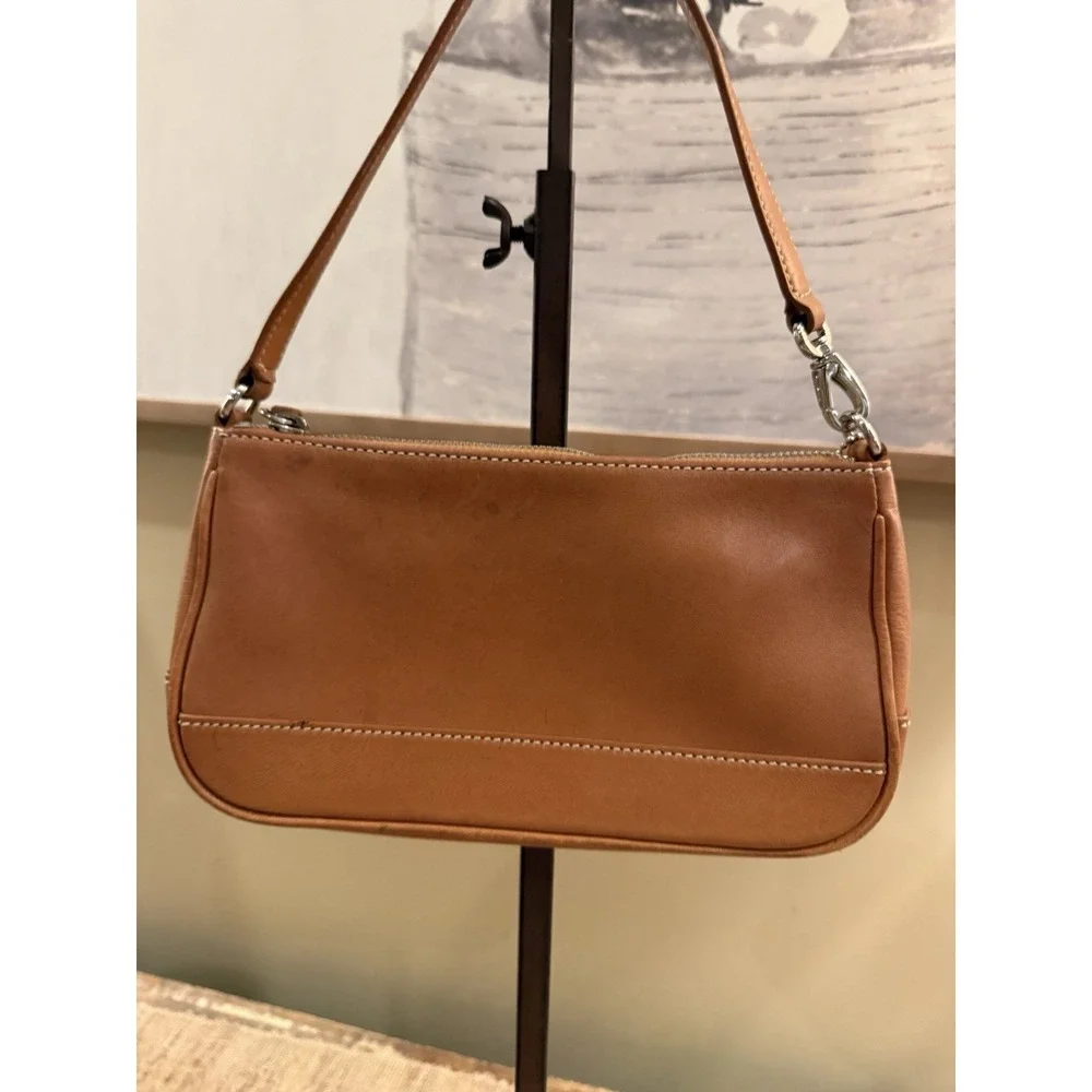 Vintage Coach Demi Hampton Leather Wear Bag Saddle Leather 7785 Shoulder Brown - Picture 2 of 16